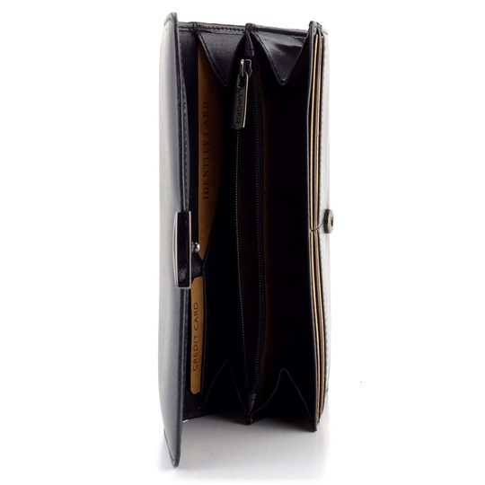 Dámská peněženka podlouhlá metalická Black 50721