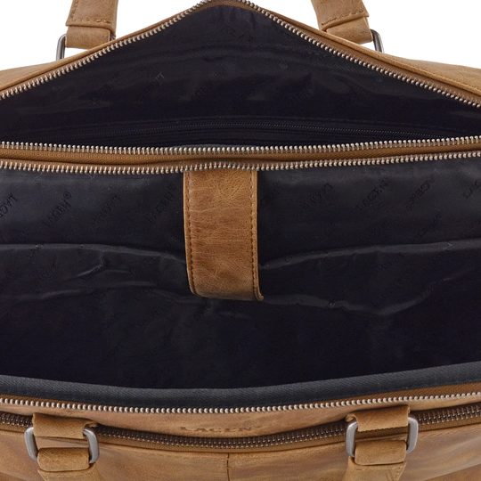 Luxusní kožená business taška camel LG-5007