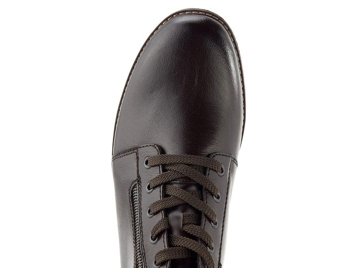 Rieker šněrovací kotník se zipem tmavě hnědý 10502-25