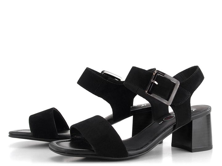 Ara dámské širší sandály na podpatku Brighton Black 12-20507-01
