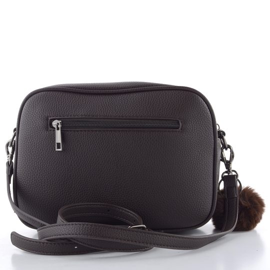 Remonte sešívaná crossbody kabelka s přívěškem hnědá/bronz Q0674-25