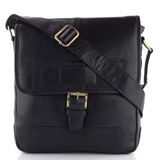 Kožená crossbody kabela černá 2089/T