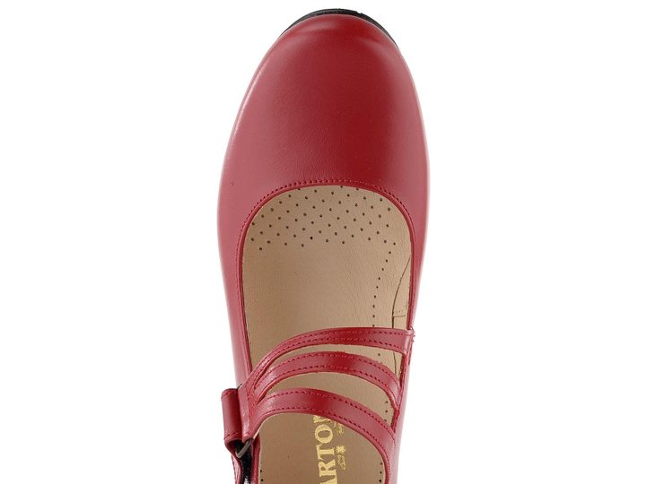 Barton lodičky červené s nártovým páskem  2.23