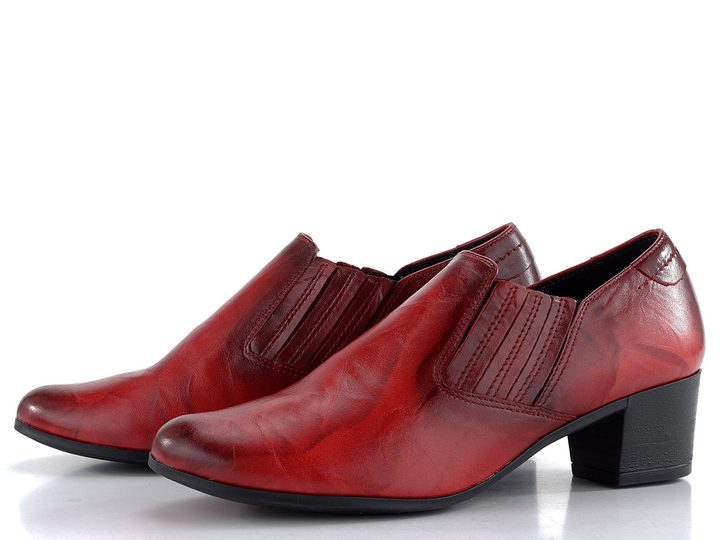 Barton červené polobotky na podpatku 2346