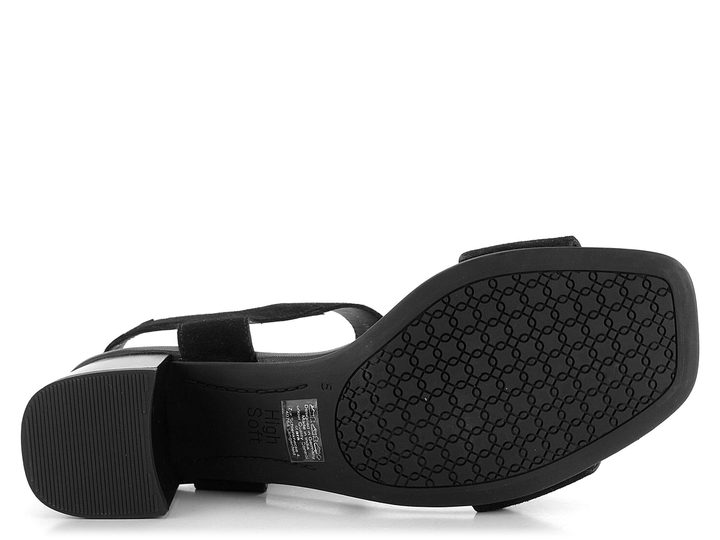 Ara dámské širší sandály na podpatku Brighton Black 12-20507-01