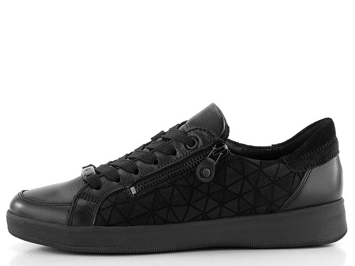 Ara dámske poltopánky so zipsom Rom Schwarz 12-34432-97