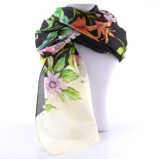 Fraas hedvábný šál s motivem džungle 622006-998