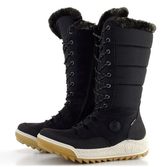 Rieker šnurovacie čižmy s membránou čierne Y4760-00