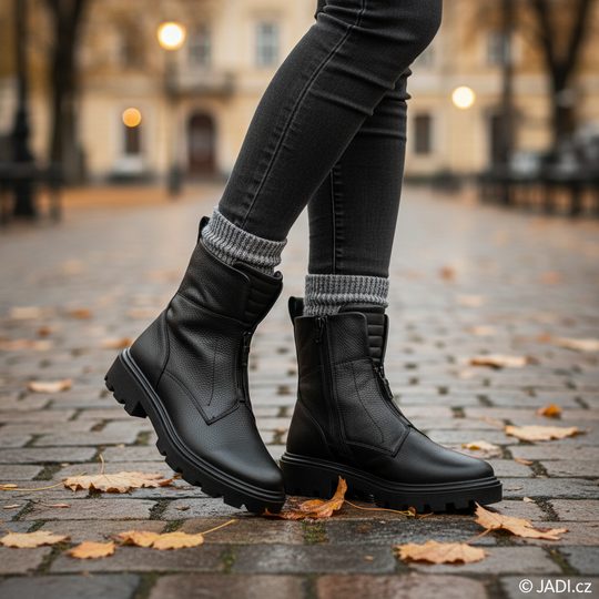 Ara dámský kotník se středovým zipem Manchester Schwarz 12-59106-01