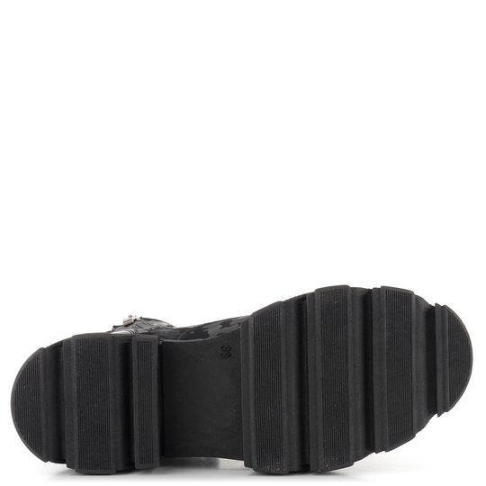 Barton členková obuv vyššia kombinovaná čierna/potlač 21303