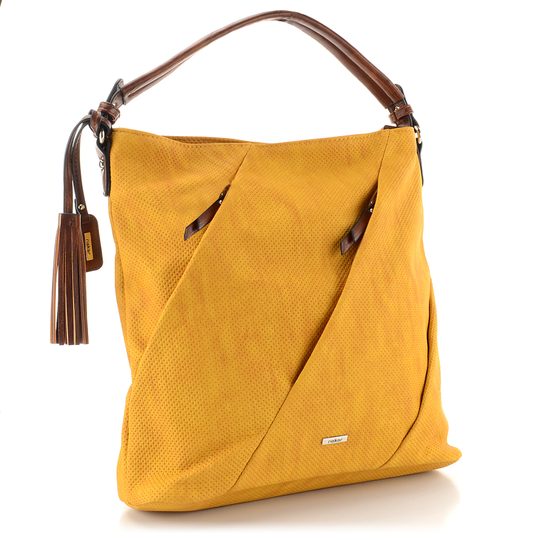 Rieker žltá kabelka so šikmými vreckami H1057-68