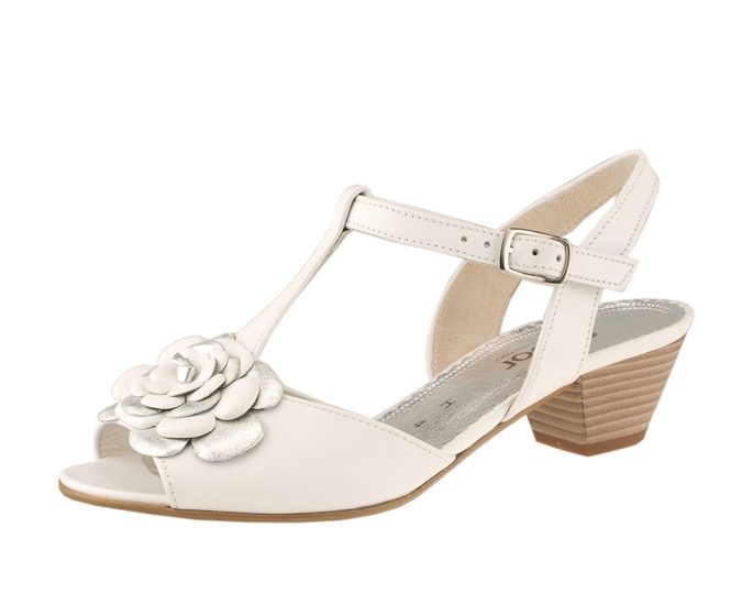 Gabor sandále weiss / silber šírka H