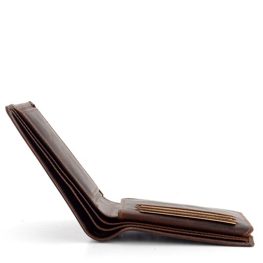 Pánska peňaženka s razbou auta tmavo hnedá 19179