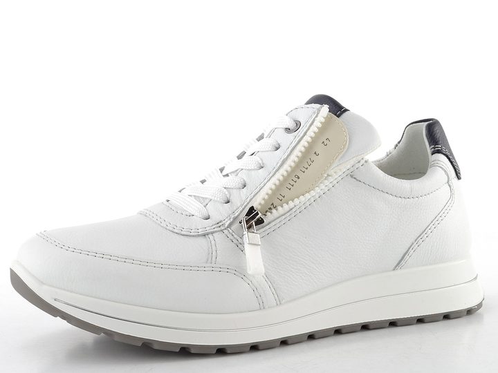 Ara široké pánské kožené tenisky Matteo weiss/blau 11-24501-05