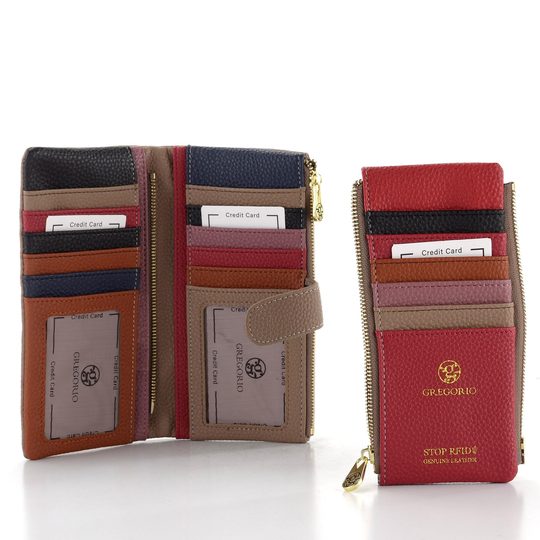 Dámská peněženka s odepínatelným pouzdrem béžová/barevná LCY-1949