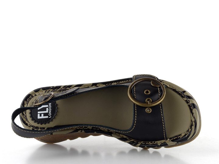 Fly London černé kožené sandály Tram P500723000