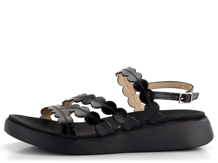 Wonders sandály na platformě lakované Negro C-6531