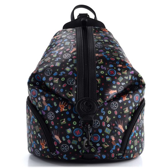 Rieker černý batoh s potiskem H1055-02