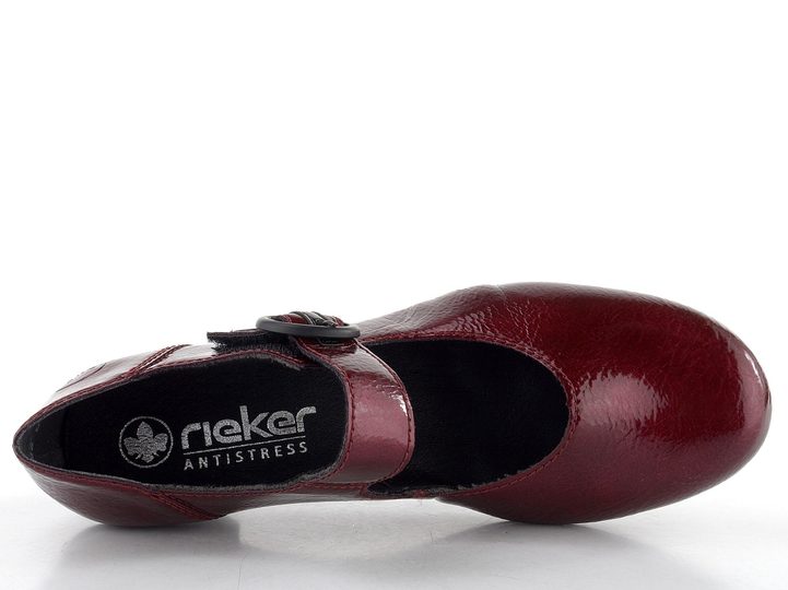 Rieker lodičky s priehlavkovým pásikom červené 41756-33