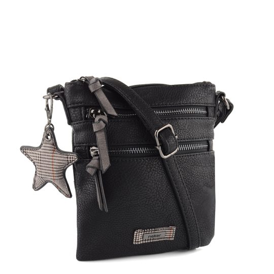 Rieker malá crossbody kabelka se zipy černá H1009-00