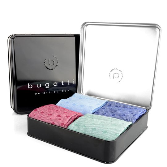 Bugatti vzorované  ponožky mix farieb 4pack/box 6884X