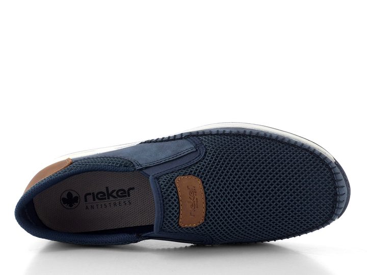 Rieker pánske nazúvacie poltopánky tmavo modré 11954-14