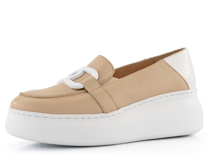 Wonders poltopánky na platforme Slip-on Wild Natural A-2611