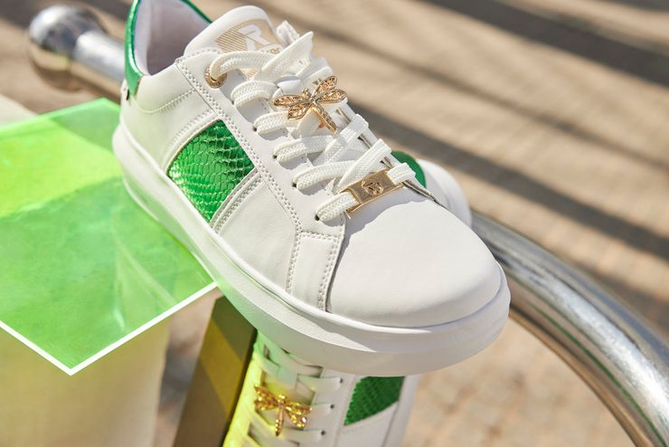 Rieker Revolution tenisky na platformě Weiss/Apfel W1202-81