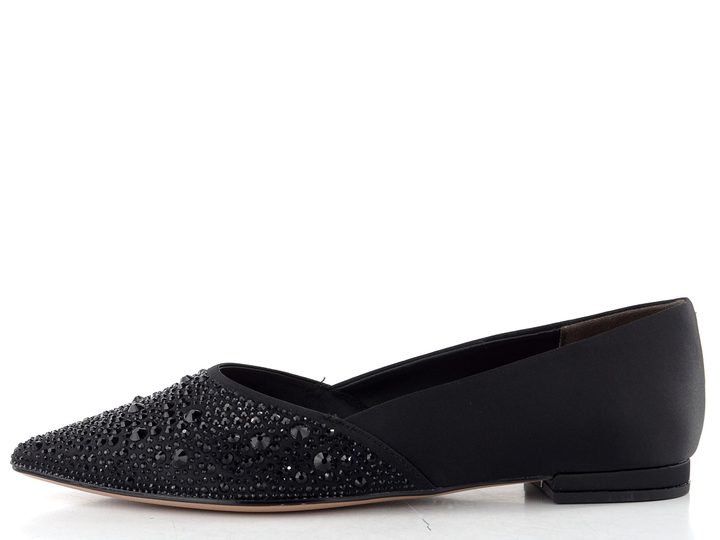 Tamaris špičaté textilní baleríny black 1-22156-46