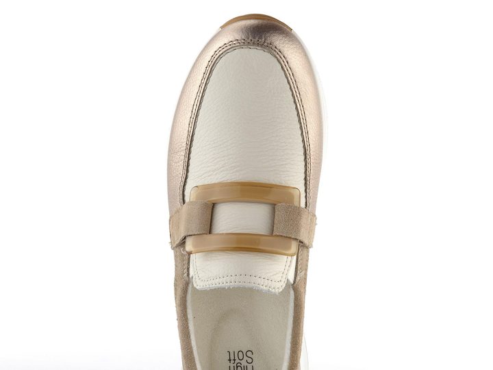 Ara širší prozouvací polobotky Osaka Sand/Cream 12-24822-09