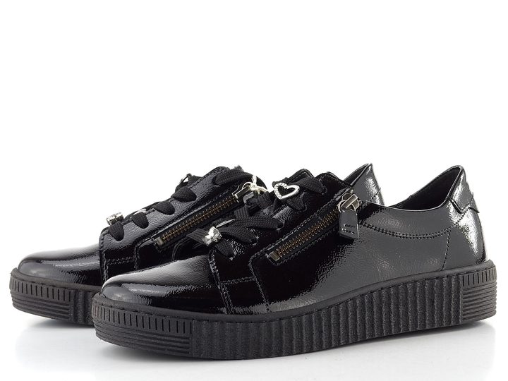 Gabor tenisky na platformě lakované černé 73.339.97