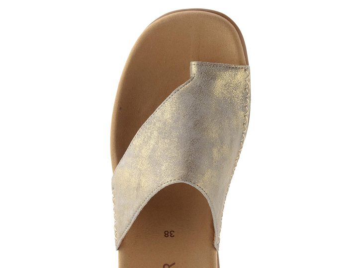 Gabor metalické béžové pantofle žabky 83.700.62