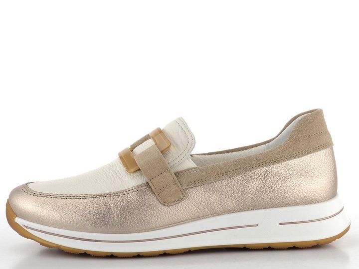 Ara širší prozouvací polobotky Osaka Sand/Cream 12-24822-09