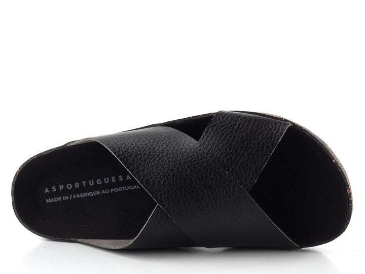 Asportuguesas černé pantofle P018276000