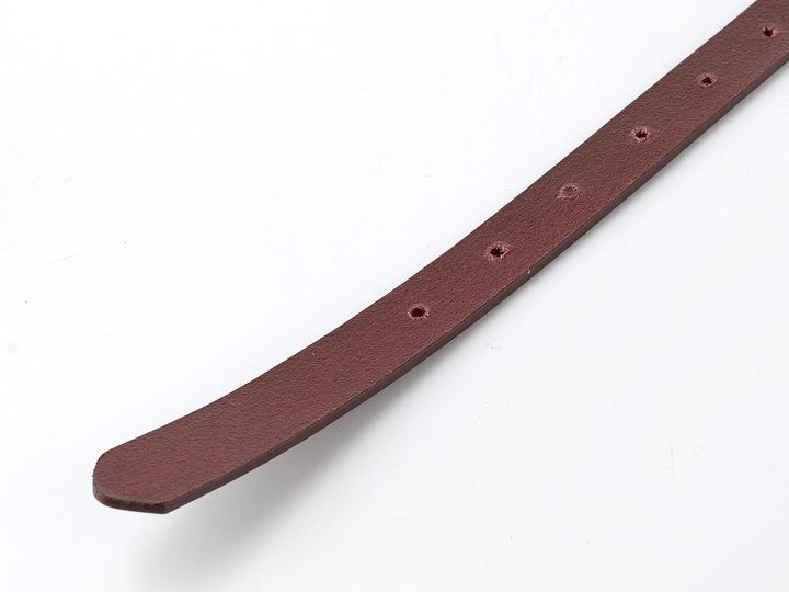 Dámský kožený opasek vínový se sponou ve zlaté barvě 203Z-95