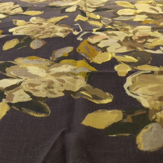 Fraas vlněný šátek s květinovým motivem šedo-zelený 638058-036