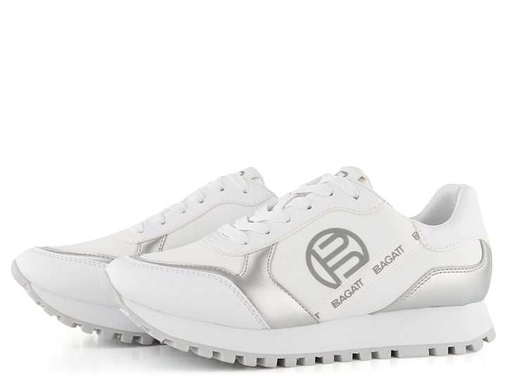 Bagatt tenisky na platforme biele/strieborné D31-A6L13-5050
