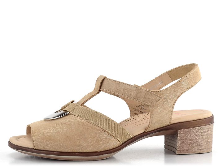 Ara dámské sandály na podpatku Lugano béžové 12-35730-05