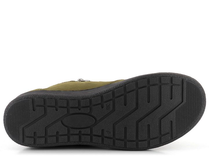 Looke zelená členková obuv s dvoma zipsami Margery L0773-26