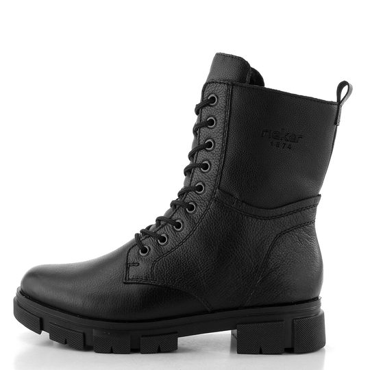 Rieker vyššia šnurovacia členková obuv čierna Y7116-00