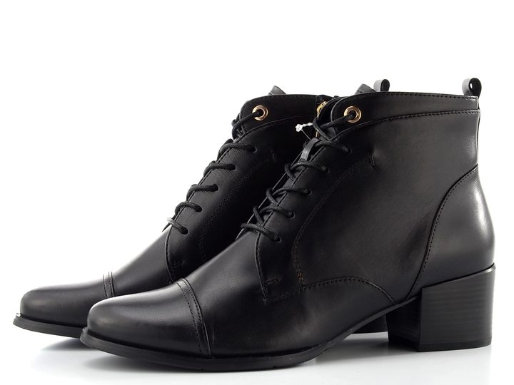 Regarde šněrovací kotník na podpatku Jolene-36 black