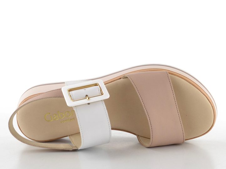 Gabor sandály na platformě rose/weiss 62.744.58