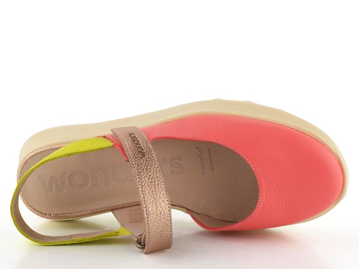 Wonders sandály s plnou špičkou Coral/Cyber A-4004