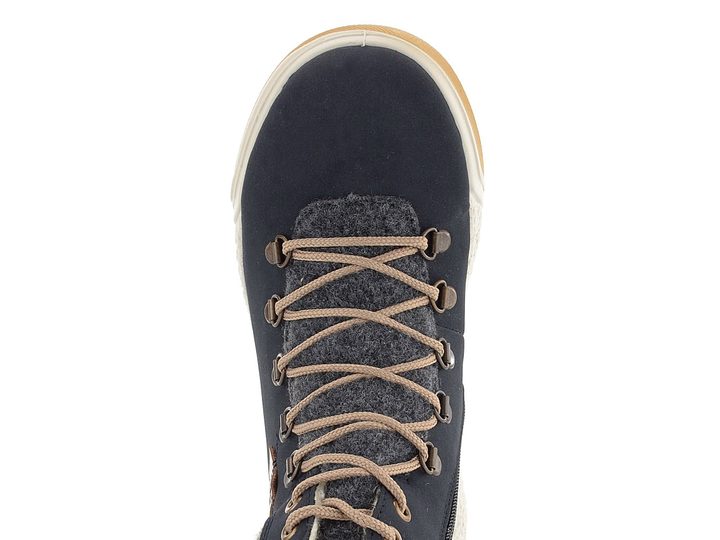 Rieker členková obuv s nápletom a membránou na platforme šedá Y4730-14