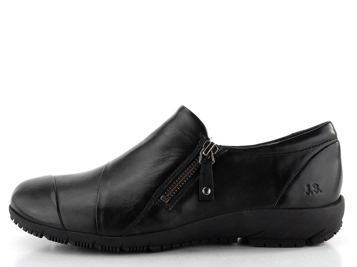 Josef Seibel kožené polobotky se zipem černé 87319971