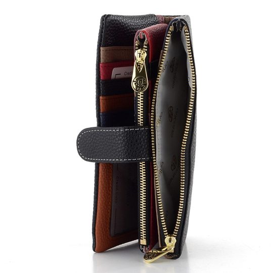 Dámská peněženka s odepínatelným pouzdrem černá/barevná LCY-1949