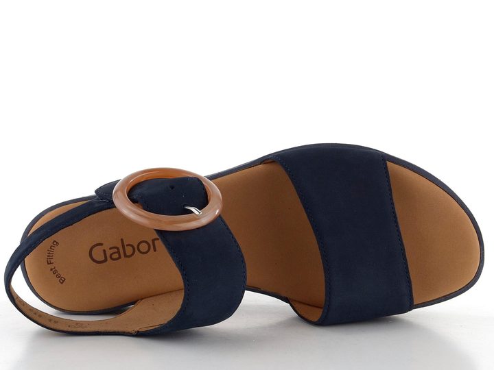 Gabor nubukové sandály na platformě modré 64.550.16