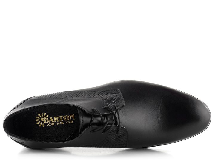 Barton elegantní černé polobotky M23101