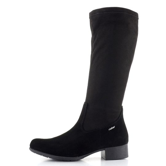 Rieker čižmy s pružným lýtkom čierne 78654-00