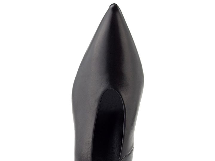Högl kožené lodičky na širokém podpatku černé 2-104533-0100